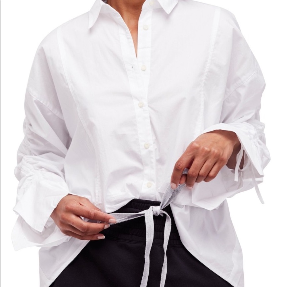 NWT Free People Button Down Blouse - Picture 4 of 6